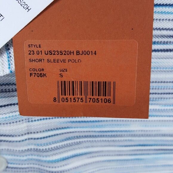 MISSONI Polo Shirt Mens Small Blue Stripe Short Sleeve Cotton Pique $380 - Picture 5 of 10